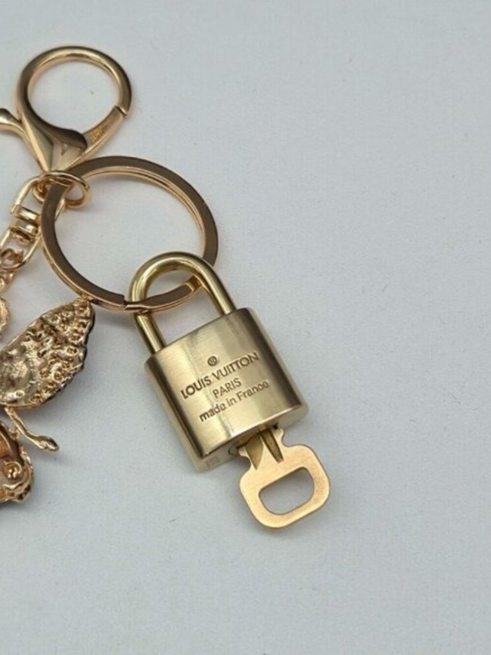 Louis Vuitton Gold Lock 🔒 Authentic LV Key + Unbranded Fairy Bag Charm - Picture 6 of 9